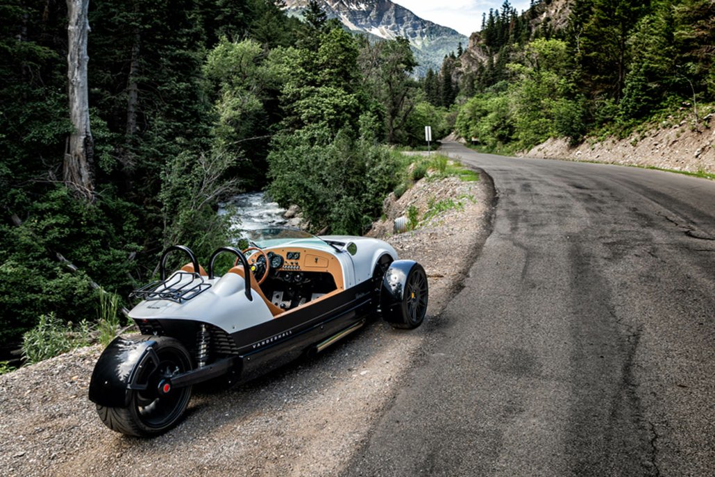 Vanderhall Venice on a canyon road
